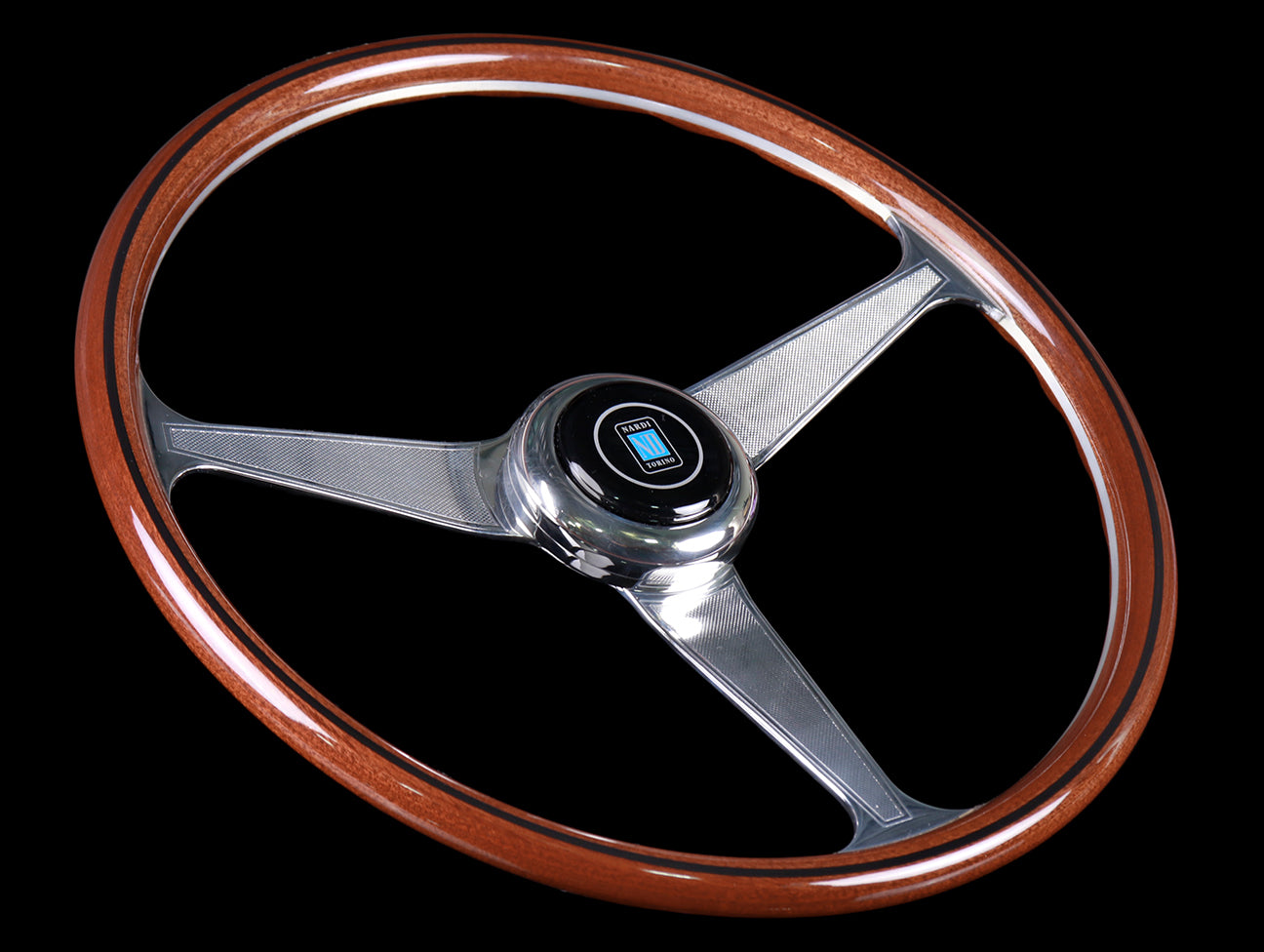 Nardi Classic Wood Anni 60 Steering Wheel w/Polished Spokes