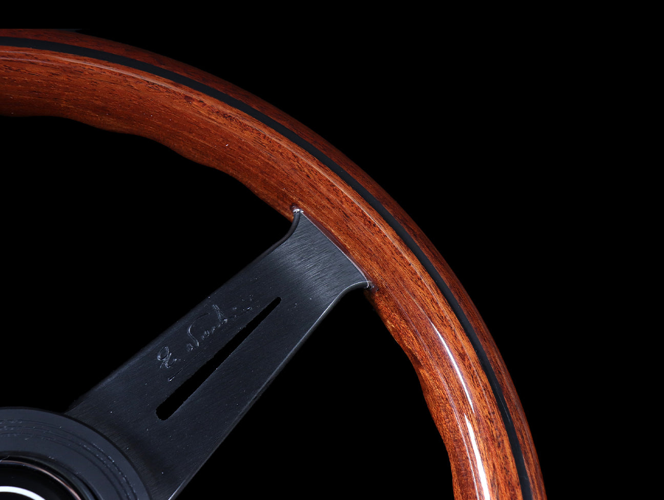 Nardi Classic Wood Steering Wheel w/ Black Spokes