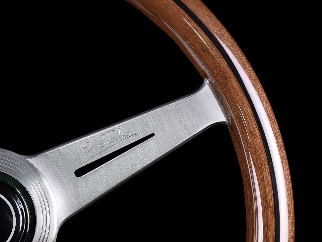 Nardi Classic Wood Steering Wheel w/ Satin Spokes