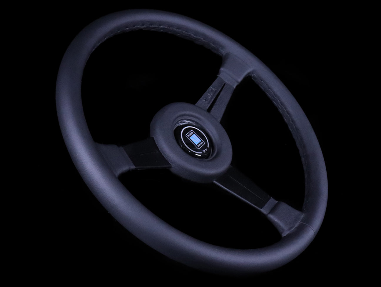Nardi Classico 365mm Steering Wheel - Black Leather / Black Spokes / Black Stitch