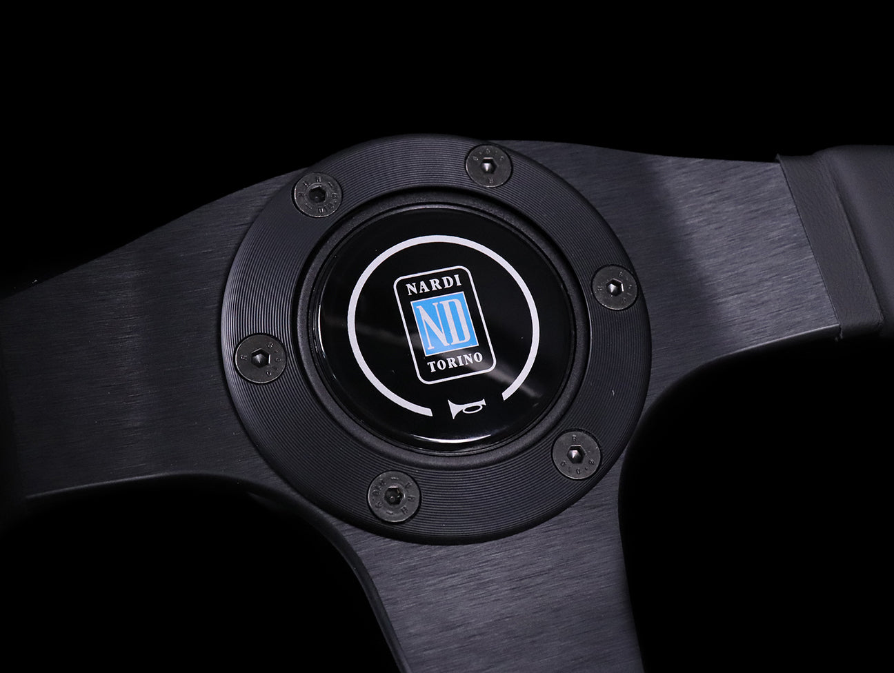Nardi Leader 350mm Steering Wheel - Black & Red Leather