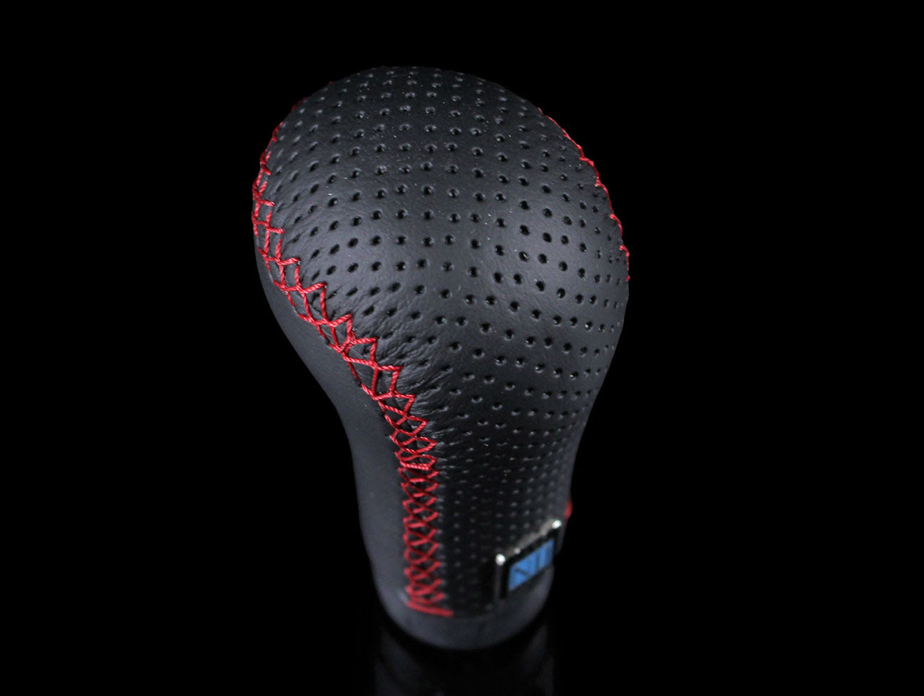 Nardi Prestige Line Perforated Leather w/Red Stitch Shift Knob