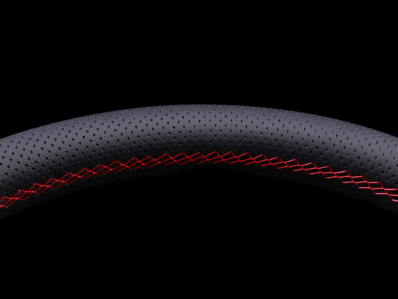 Nardi Sport Rally Deep Corn 330mm Steering Wheel - Black Perforated Leather / Red Stitch