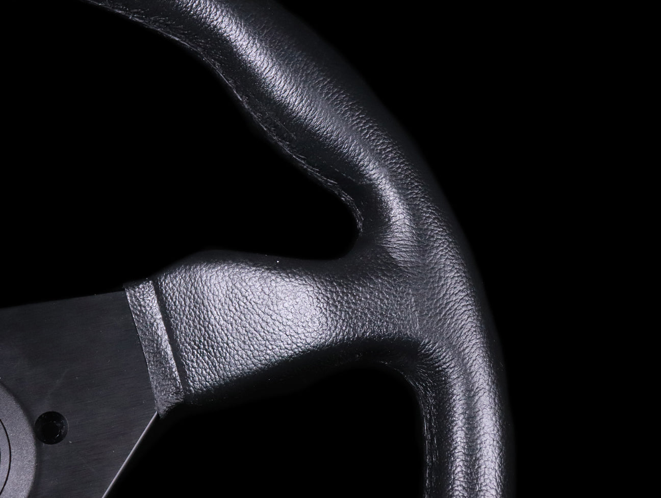 Personal Grinta 350mm Steering Wheel - Black Polyurethane /  Blue Horn Button
