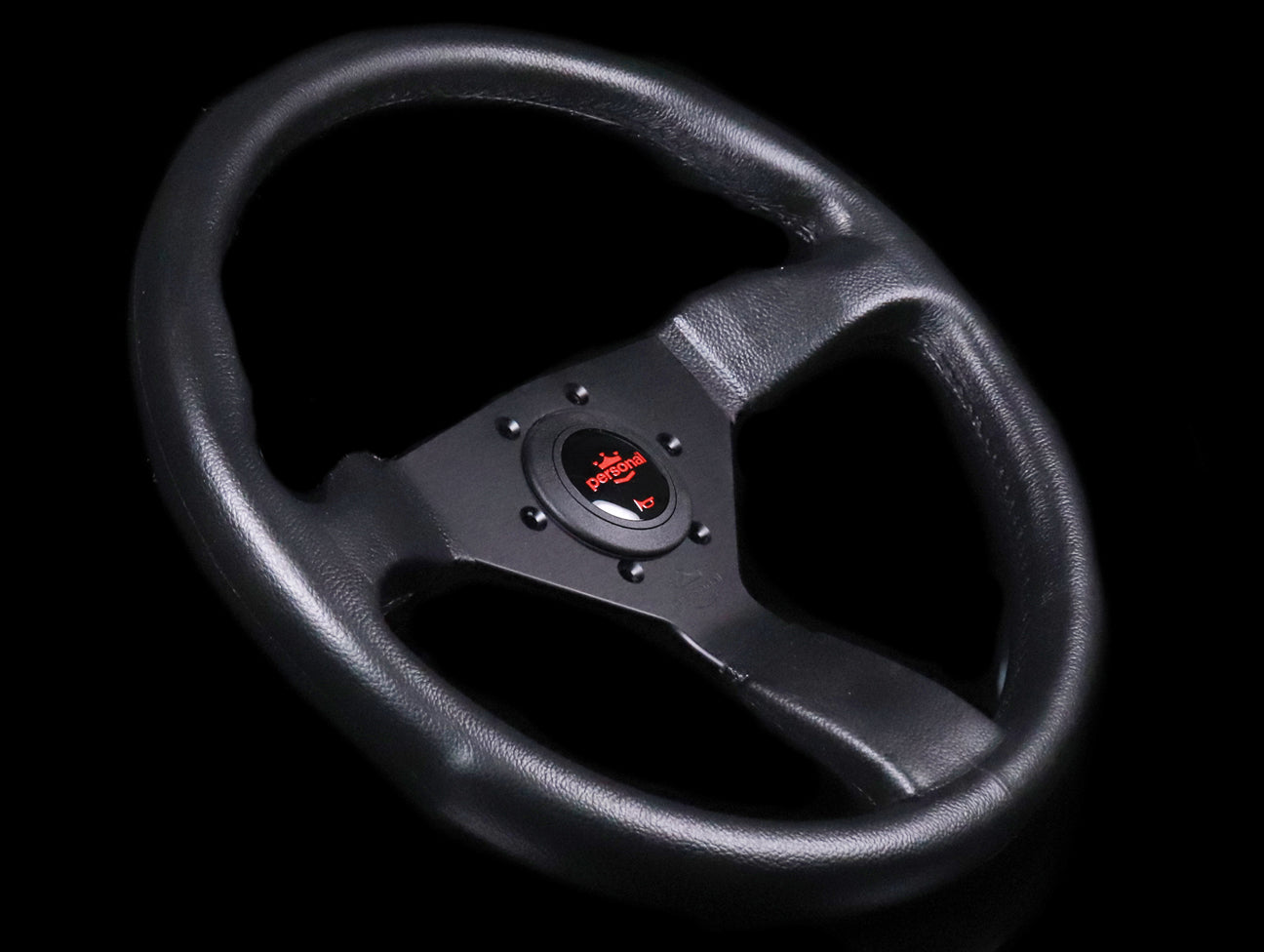 Personal Grinta 350mm Steering Wheel - Black Polyurethane /  Red Horn Button