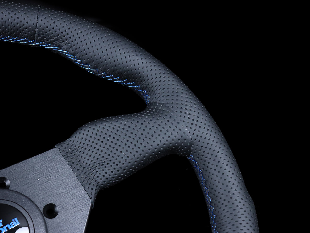 Personal Neo Grinta 350mm Steering Wheels - Perforated Leather / Blue Stitch
