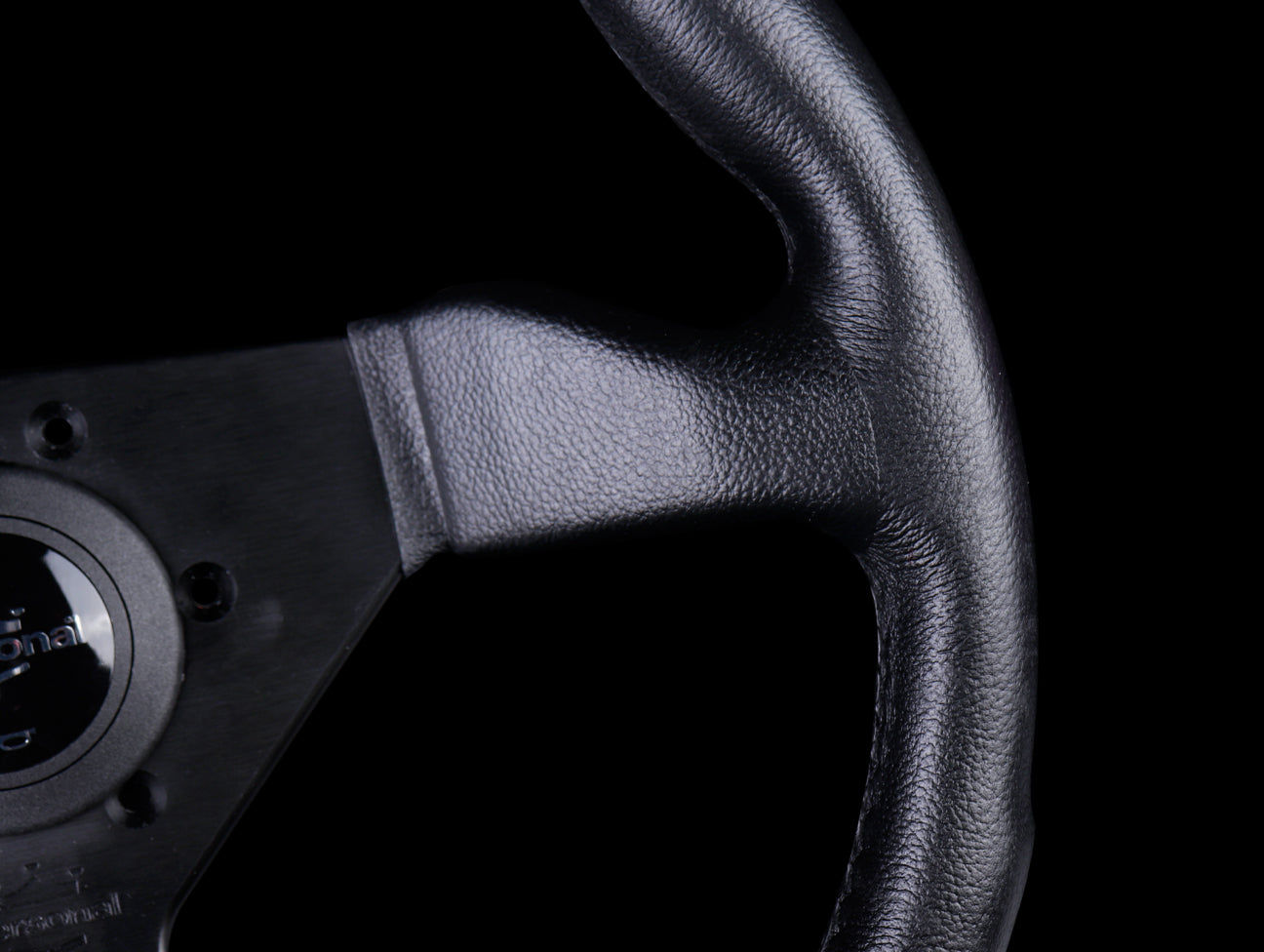 Personal Grinta 350mm Steering Wheel - Black Polyurethane / Silver Horn Button