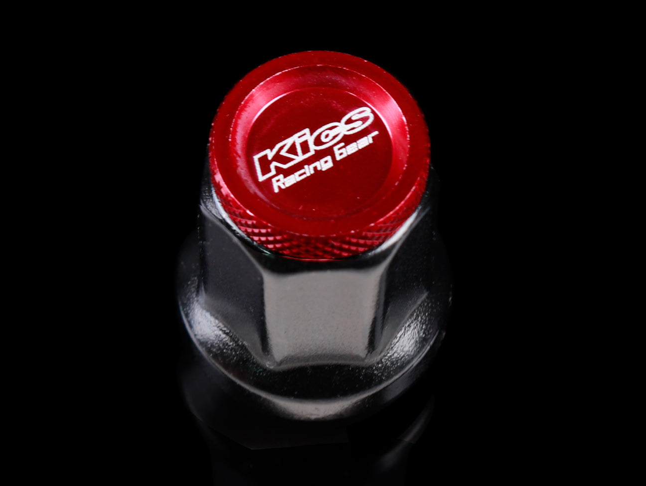 Project Kics Kyokugen Lug Nut Set with Red Aluminum Cap - M12 x 1.50