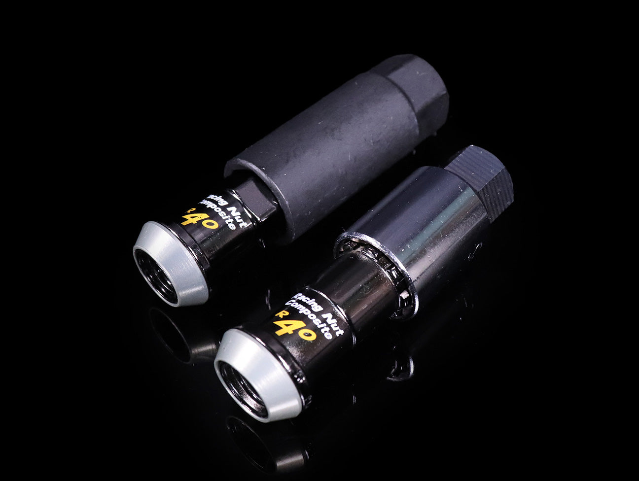Project Kics R40 Extended Lug Nuts with Locks - Composite Black