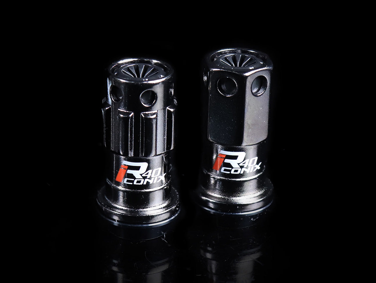 Project Kics R40 Iconix Extended Lug Nuts With Locks - Black Chrome M12x1.50