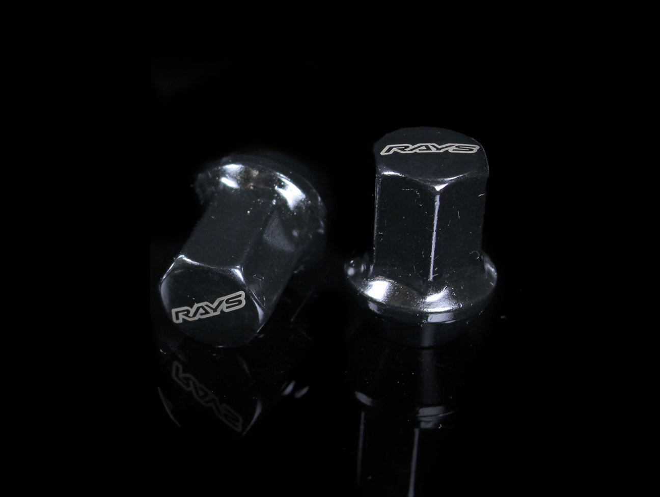 RAYS 17 Hex Lug Nuts and Lock Set - Black