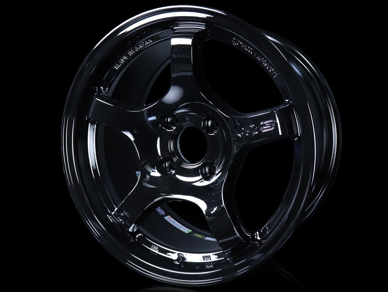 Rays Gram Lights 57CR Wheels - Gloss Black 15x8 / 4X100