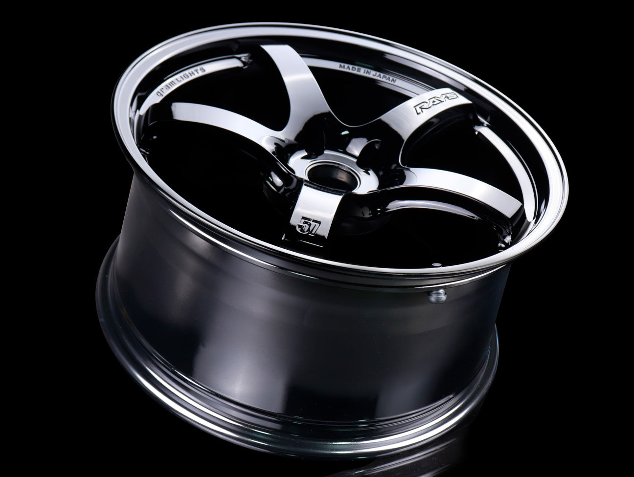 Rays Gram Lights 57CR Wheels - Glossy Black 19x9.5 / 5x120 / +35