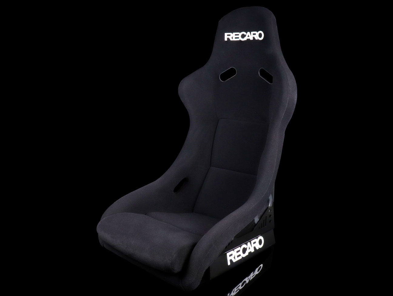 Recaro Pole Position - Velour Black Bolster / Velour Black Insert / White Logo