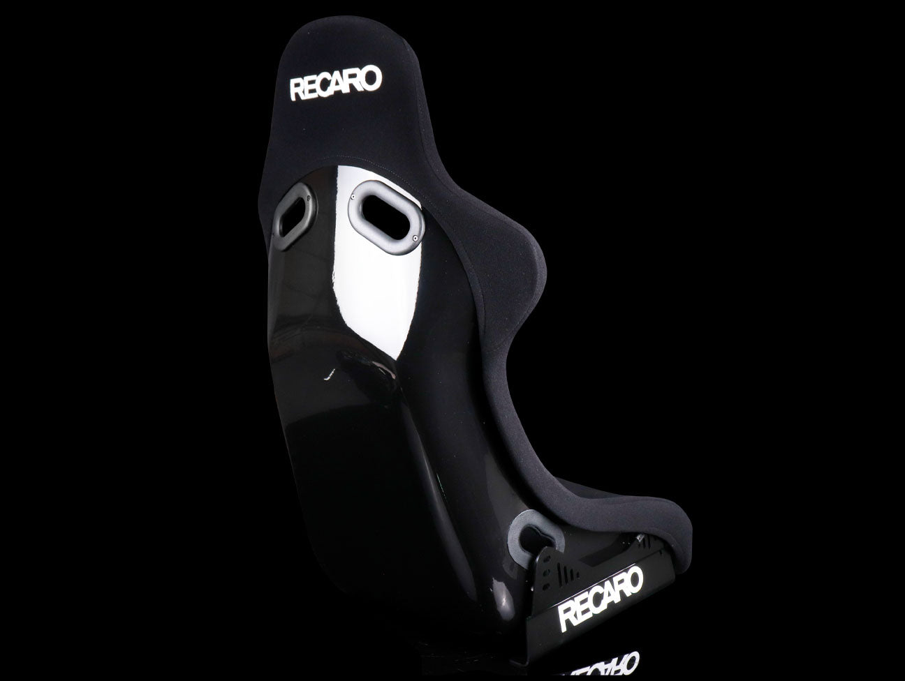 Recaro Pole Position - Velour Black Bolster / Velour Black Insert / White Logo