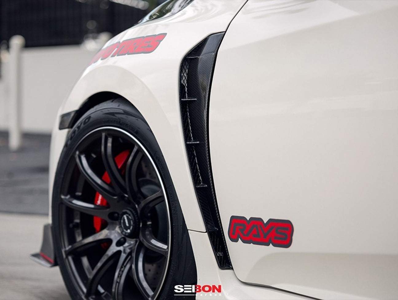 Seibon Carbon Fiber Fender Ducts - 17-21 Civic Type-R