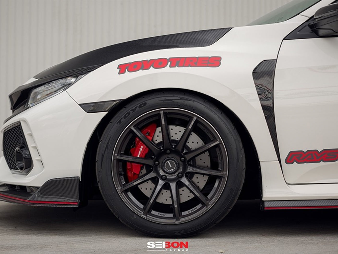 Seibon Carbon Fiber Fender Ducts - 17-21 Civic Type-R