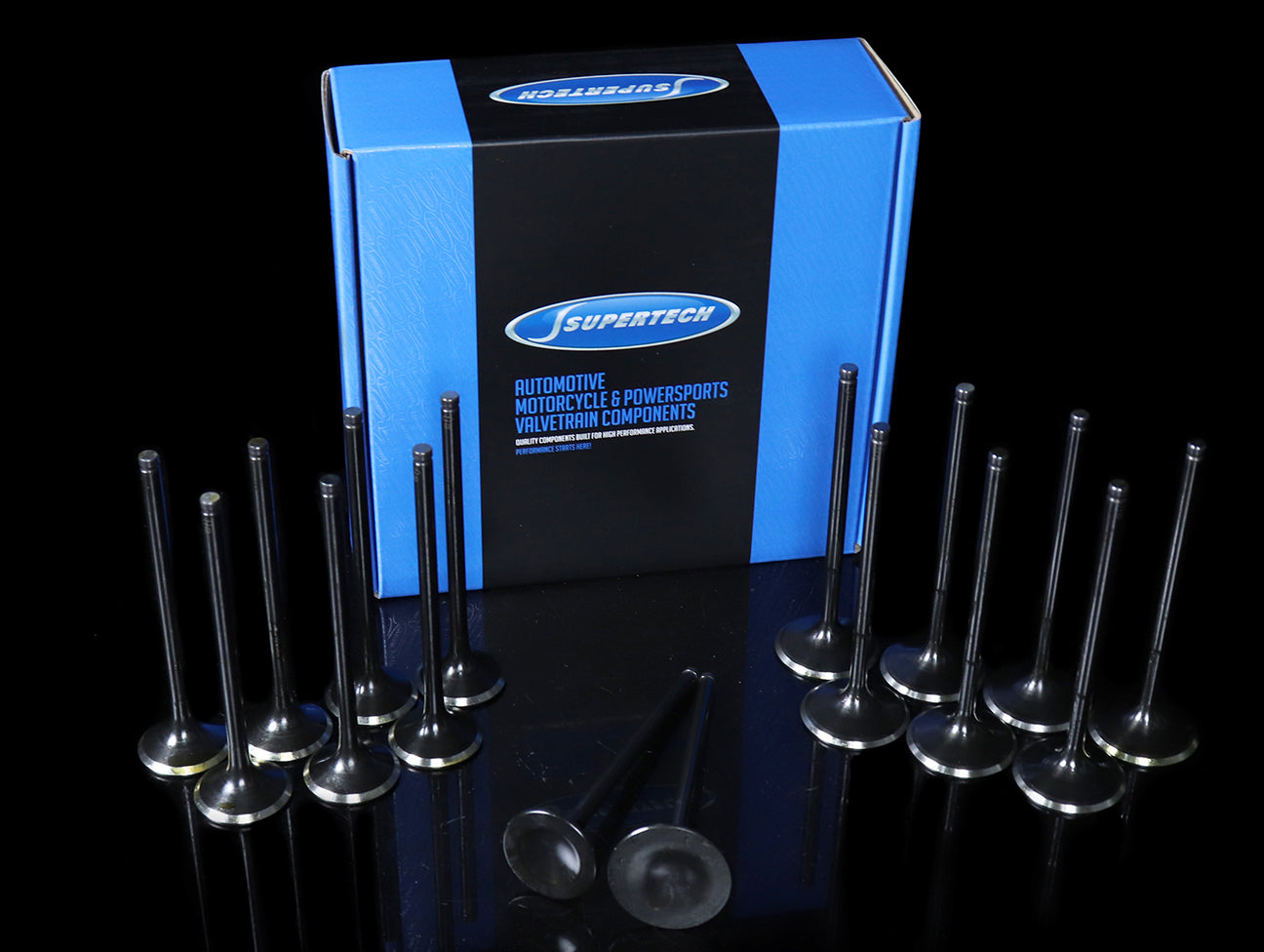 Supertech Black Nitride Dished Valve Set - S2000 / F20