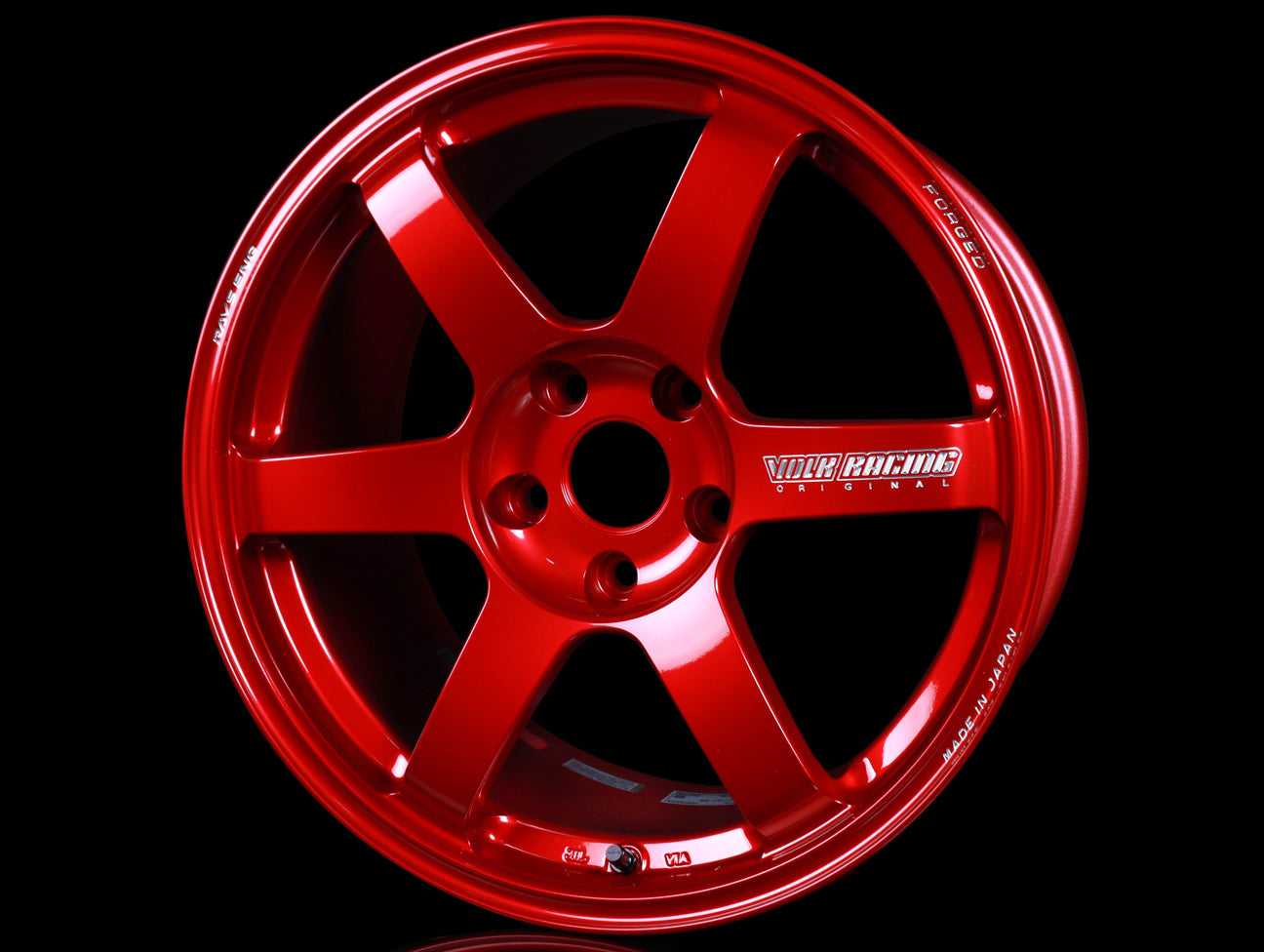 Volk Racing TE37 Saga Wheels - Hyper Red / 18x9.5 / 5x120 / +36 