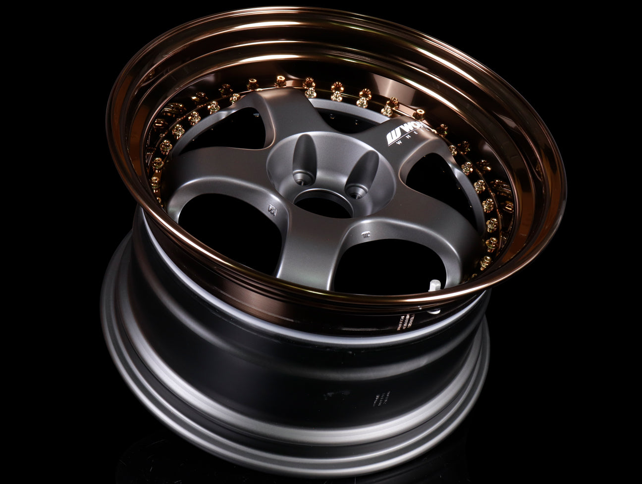 Work Meister S1 3-piece - Matte Gunmetal / Bronze - 18" / 5x114.3