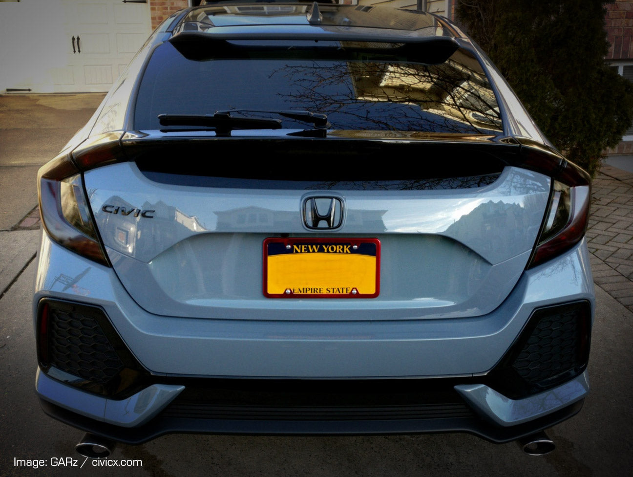 Honda Access All Black 3pc Emblem Kit - 2016-21 Civic Hatchback