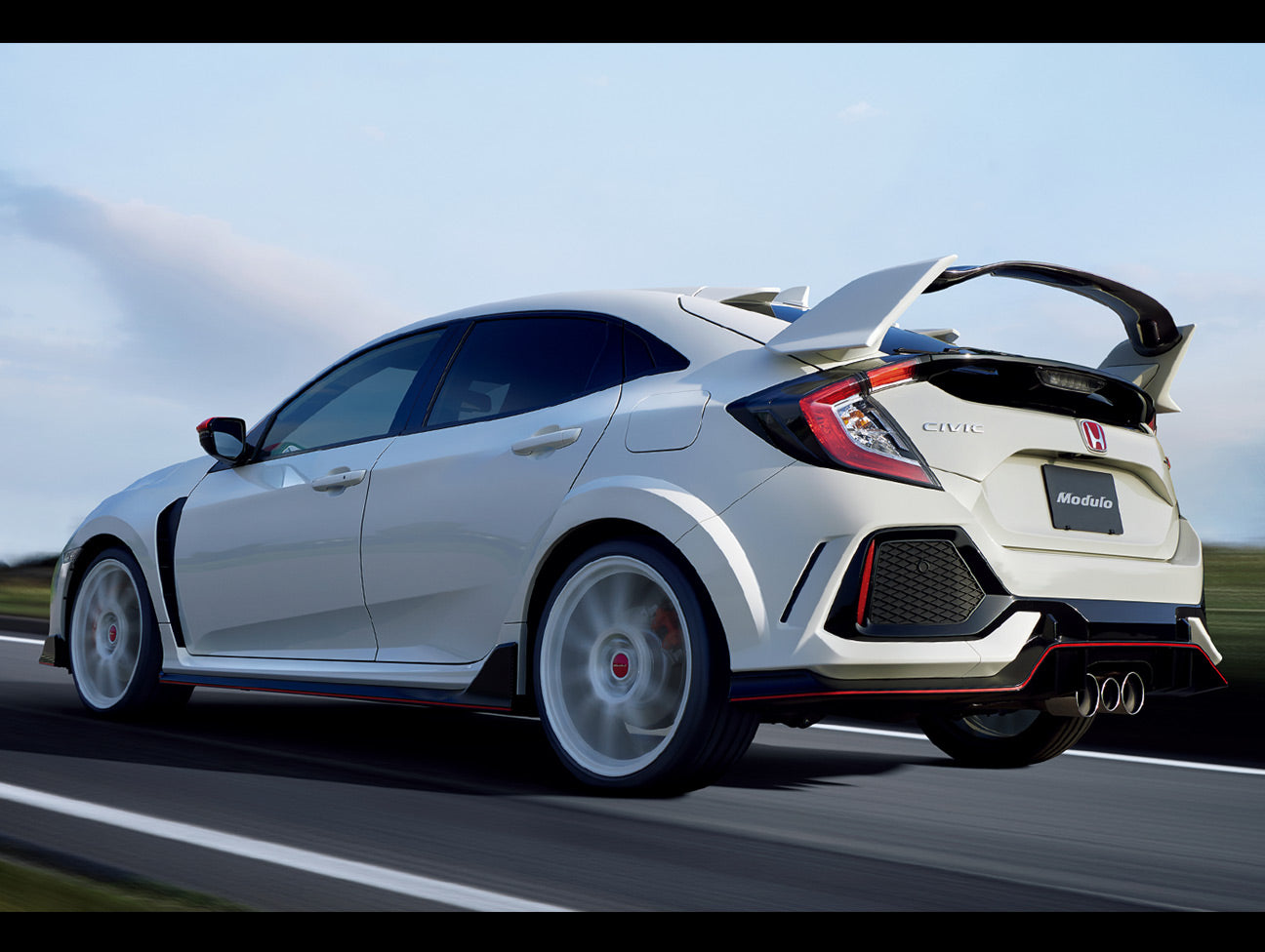 Honda Carbon Rear Tailgate Spoiler Kit - 17-21 Civic Type-R (FK8)