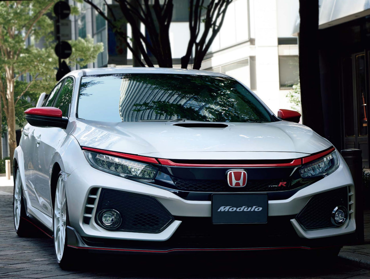 Honda Red Front Grille Garnish Set - 17-21 Civic Type-R (FK8)