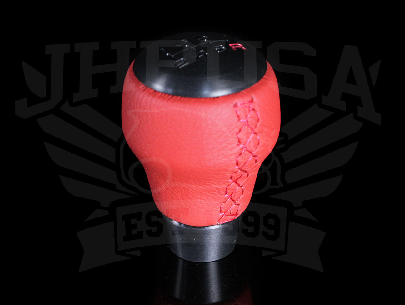 Honda Red Leather Black Alumite Shift Knob (6-speed) - 2017+ Civic Type-R (FK8)