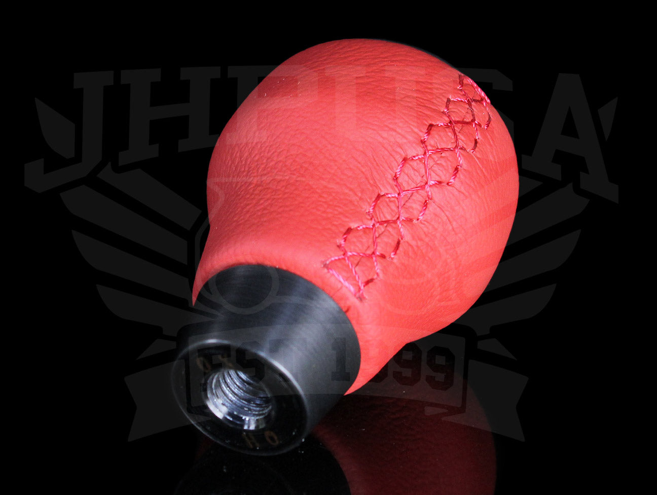 Honda Red Leather Black Alumite Shift Knob (6-speed) - 2017+ Civic Type-R (FK8)