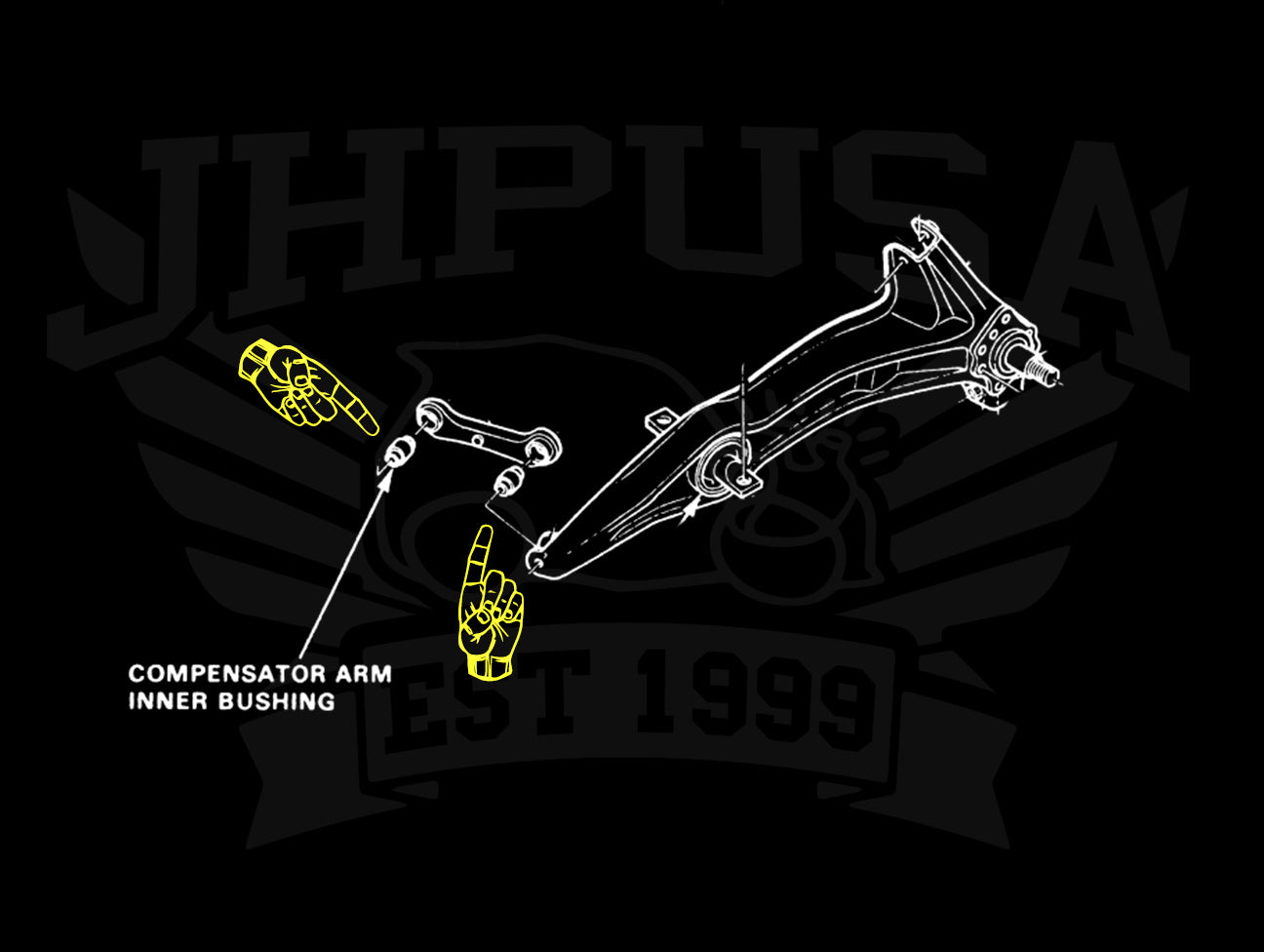 Hardrace Rear Toe Arm Bushings - 92-00 Civic / 94-01 Integra