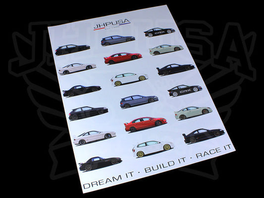JHPUSA " Dream It. Build It. Race It."  21" x 28" Poster