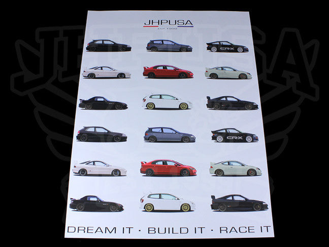 JHPUSA Dream It. Build It. Race It, 21" x 28" Poster