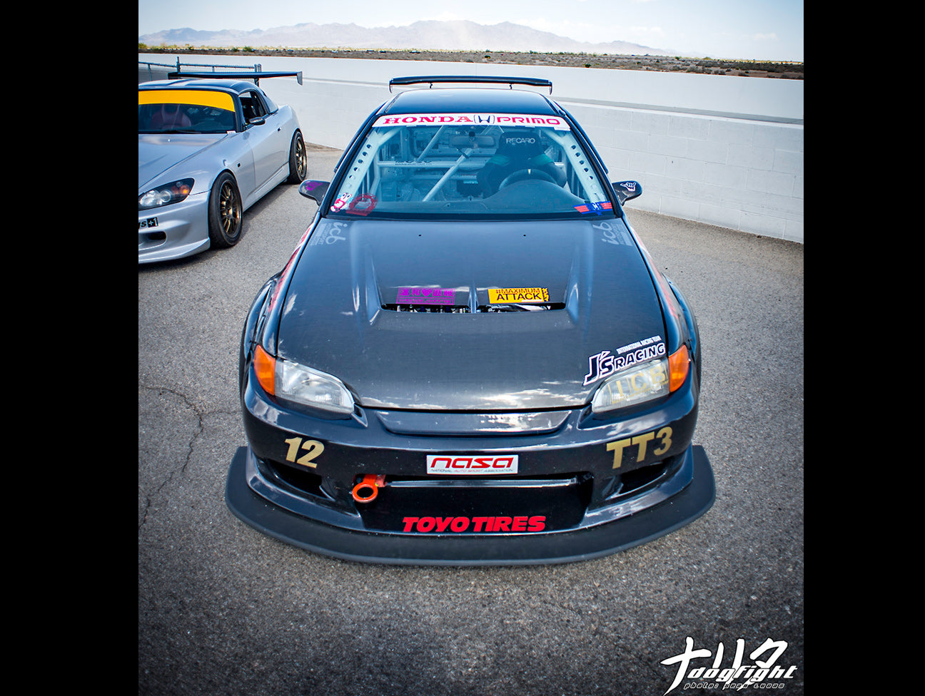 J's Racing Type-S Vented Carbon Fiber Hood - 92-95 Civic