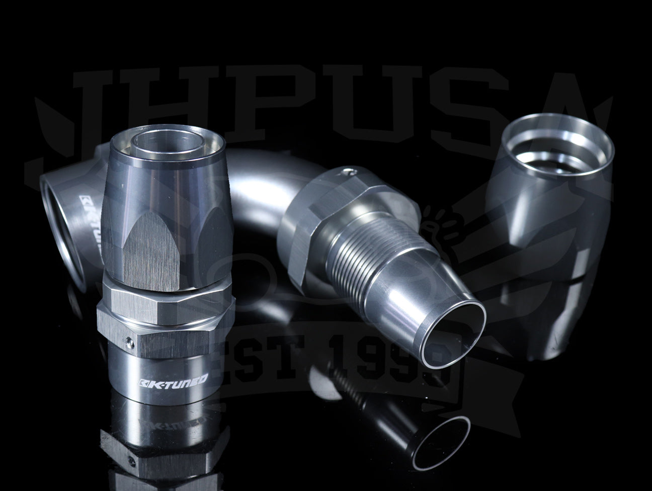 K-Tuned Standard Hose Ends - Titanium Finish