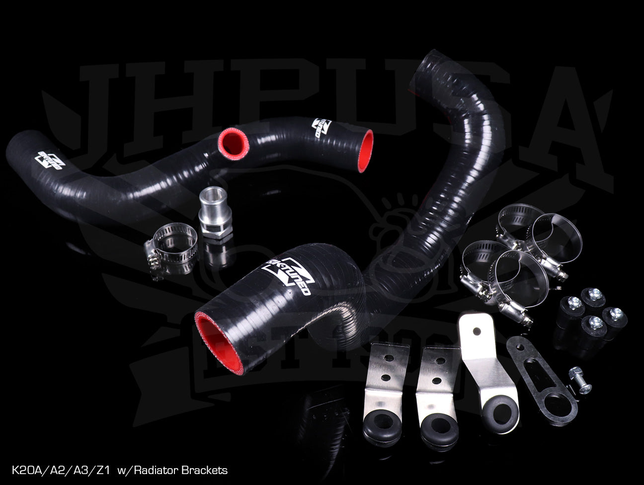 K-Tuned Rad Hose Kit - Driver Side w/Fan Bung & Rad Brackets - K-swap EG/EK/DC2