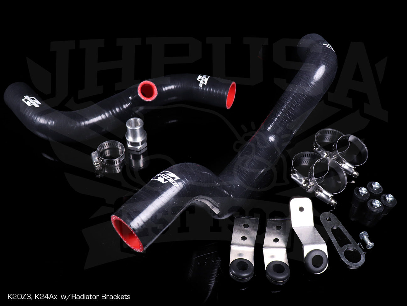 K-Tuned Rad Hose Kit - Driver Side w/Fan Bung & Rad Brackets - K-swap EG/EK/DC2