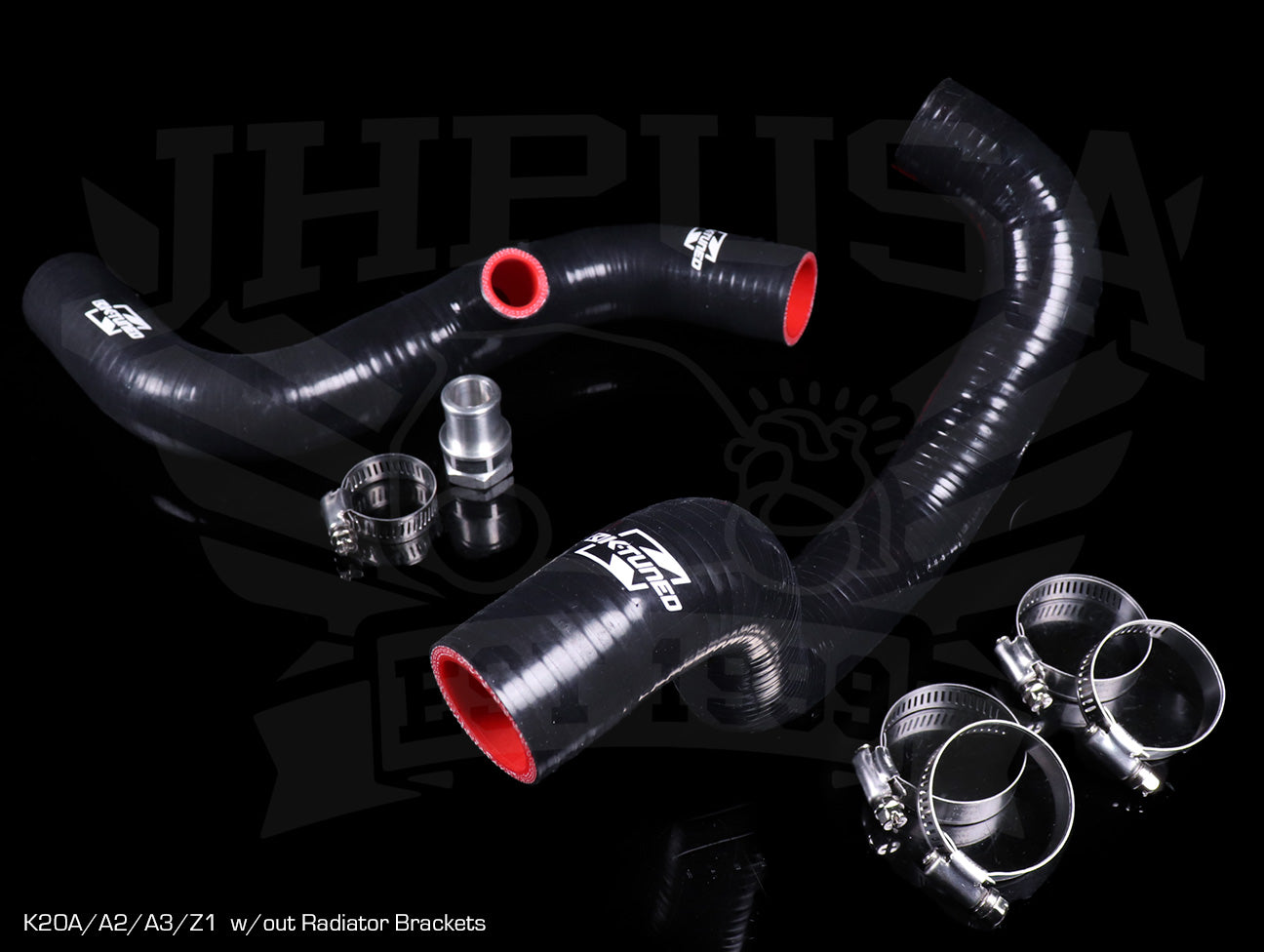 K-Tuned Rad Hose Kit - Driver Side w/Fan Bung & Rad Brackets - K-swap EG/EK/DC2