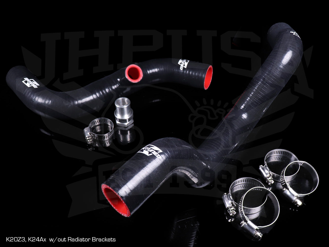 K-Tuned Rad Hose Kit - Driver Side w/Fan Bung & Rad Brackets - K-swap EG/EK/DC2