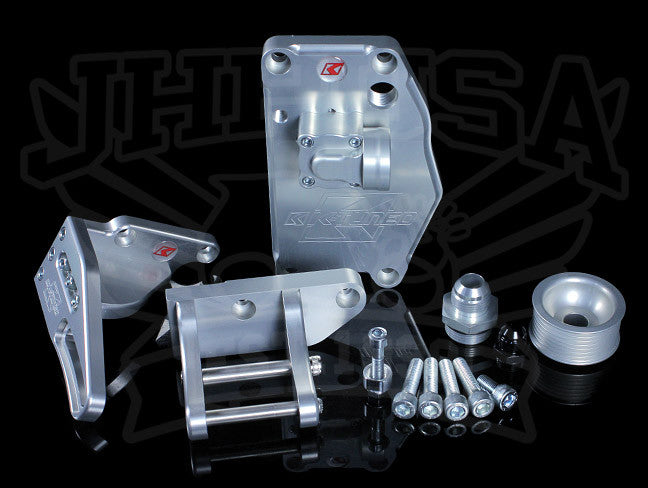 K-Tuned K-series Water Plate w/Alternator Brackets & AN Fittings