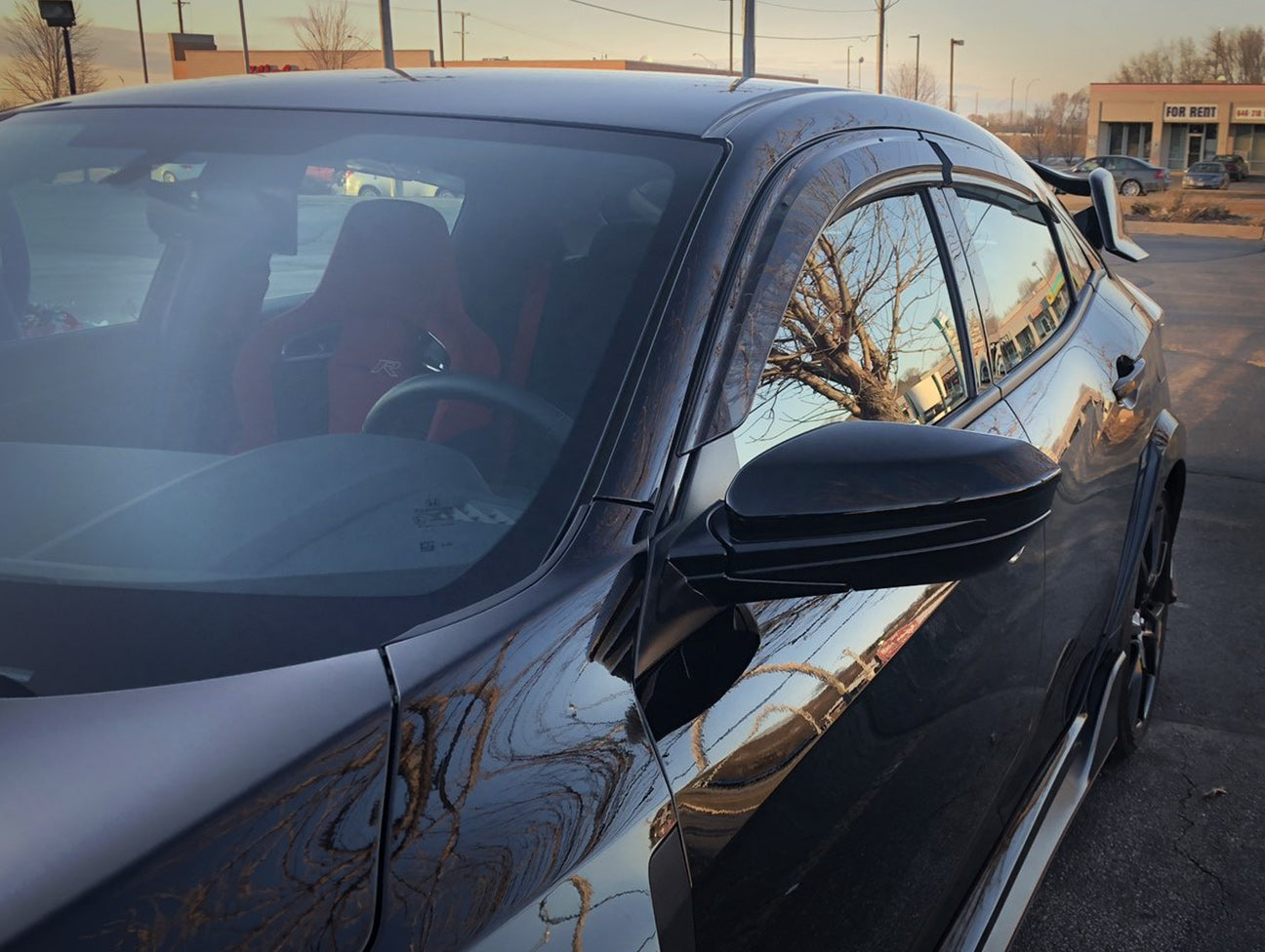 Mugen Ventilated Door Visors - 2016-2021 Civic (FK7) / 2017-2021 Civic Type-R (FK8)