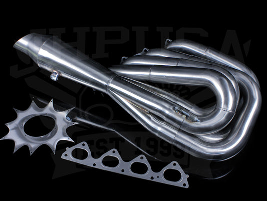 PLM 4-1 Hood Exit Race Header - B-series