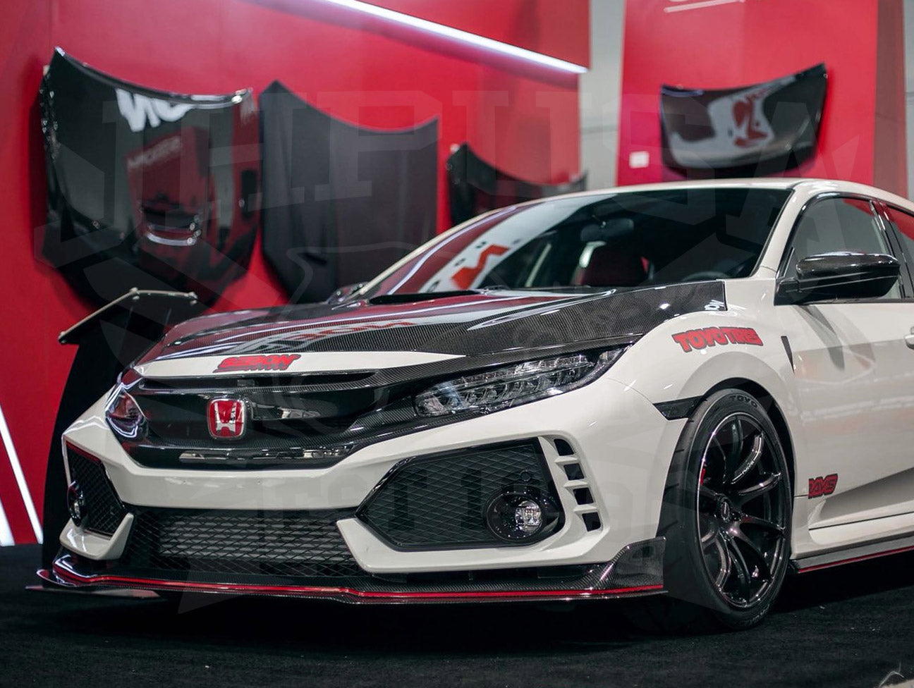Seibon OEM Style Carbon Fiber Front Lip - 17-21 Civic Type-R (FK8)