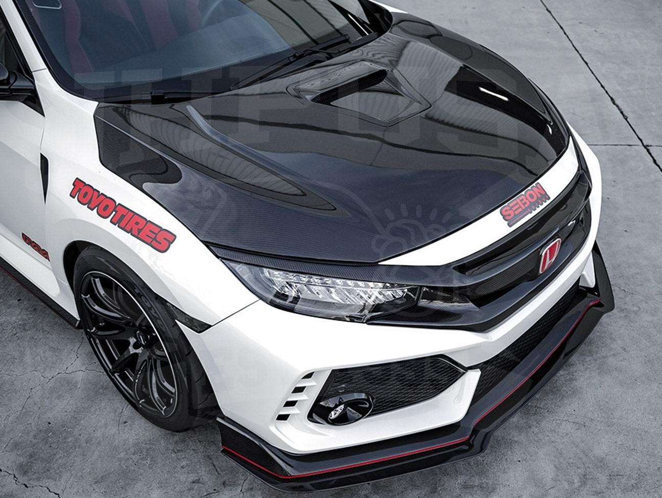 Seibon OEM Style Carbon Fiber Hood - 17-21 Civic Type-R (FK8)