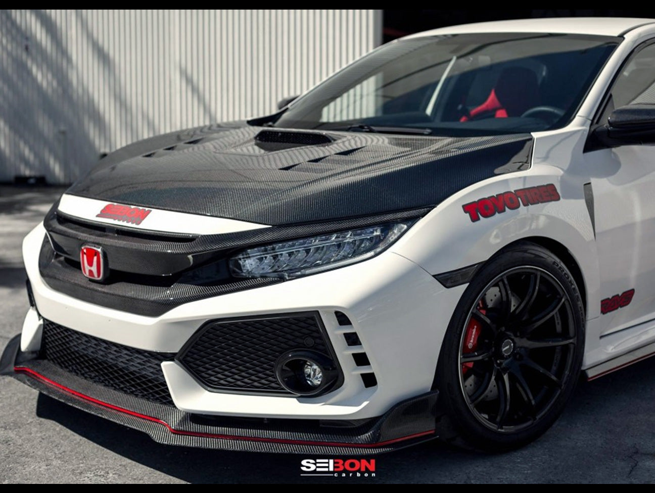 Seibon TS Style Carbon Fiber Hood - 2017+ Civic Type-R (FK8)