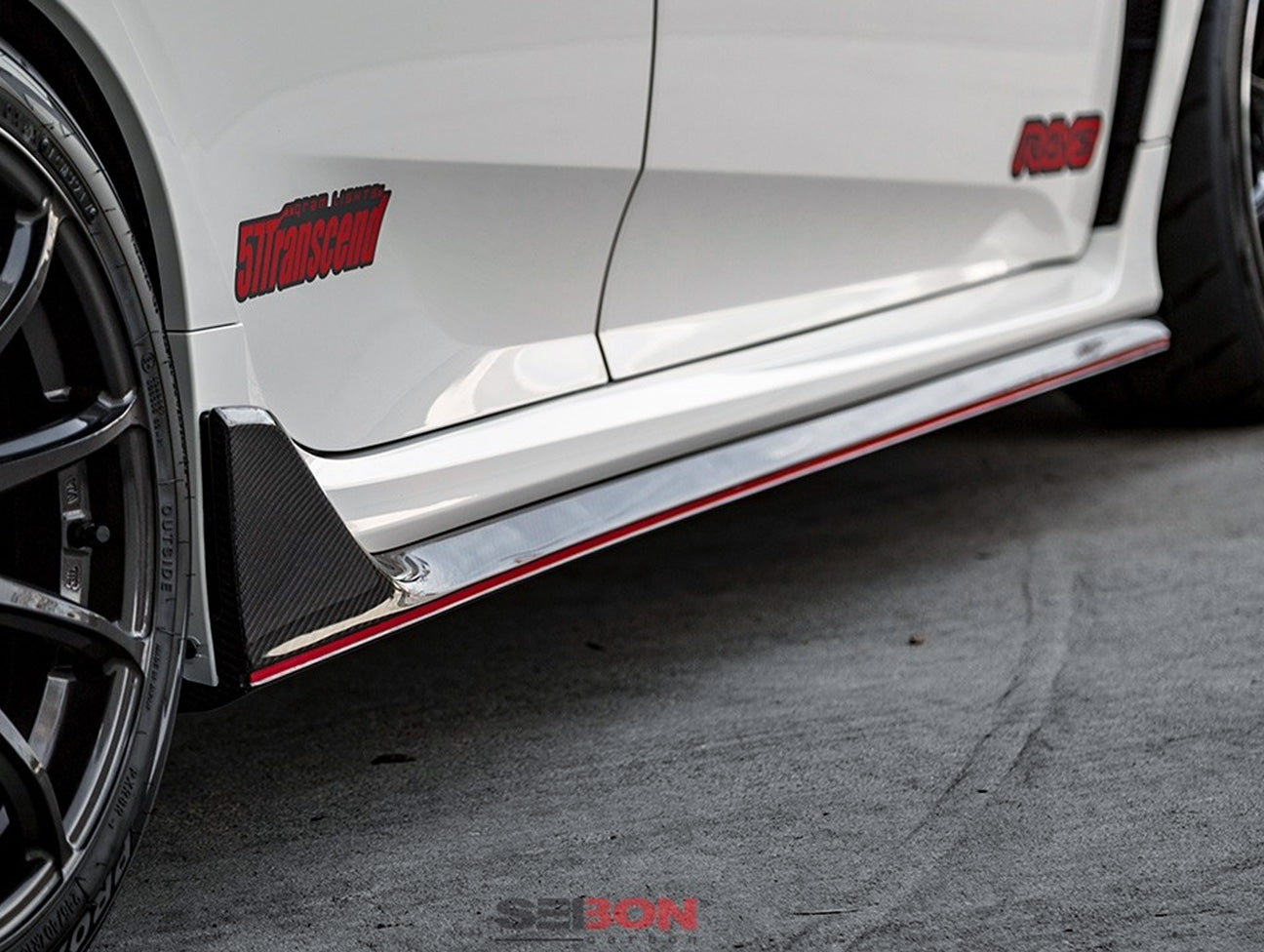 Seibon OEM Style Carbon Fiber Side Skirts - 2017+ Civic Type-R (FK8)