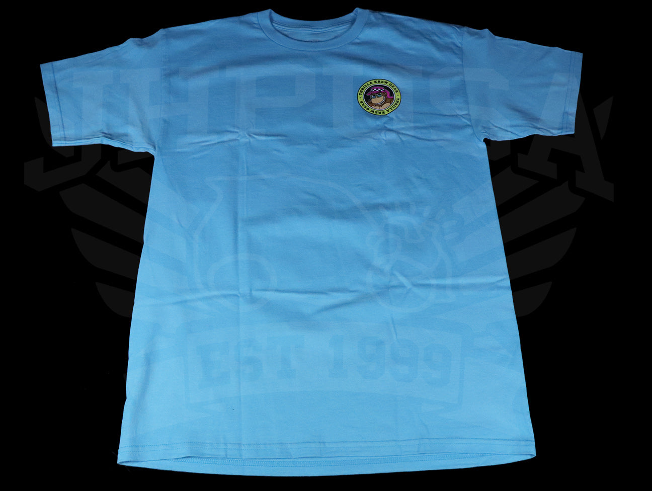 Thrilla Krew Checker Shaka Tee - Pacific Blue