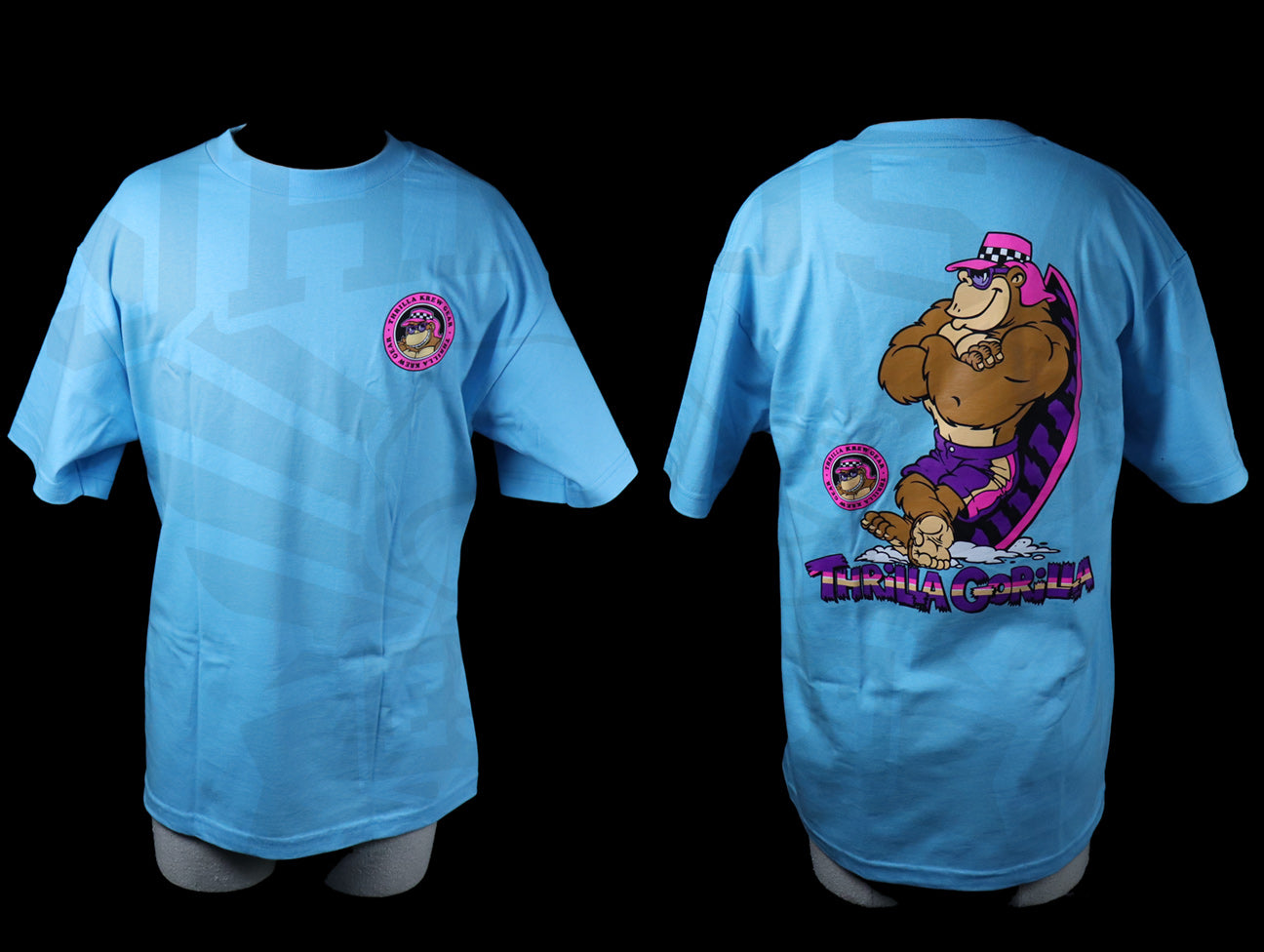 Thrilla Krew Classic Standing Thrilla Gorilla Tee - Pacific Blue