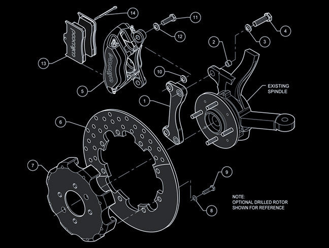 Wilwood FDL4 Front Drag Brake Kit - Honda/Acura