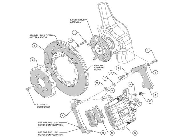 Wilwood Rear Big Brake Kit - 88-00 Civic/90-01 Integra