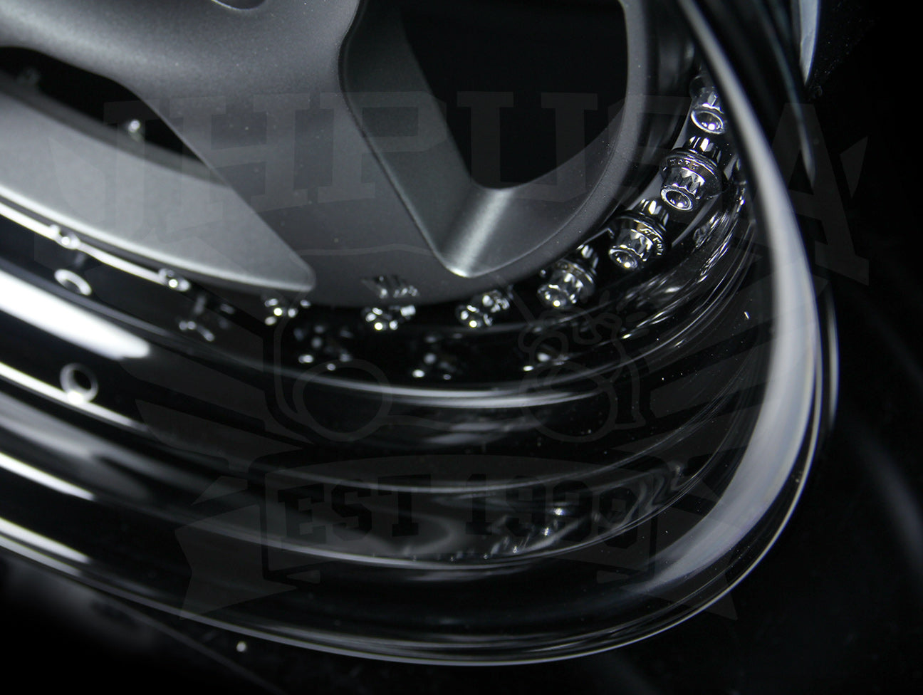 Work Meister CR 01 3-Piece Wheel - Gunmetal w/ Black Lip 15x8 / 4x100